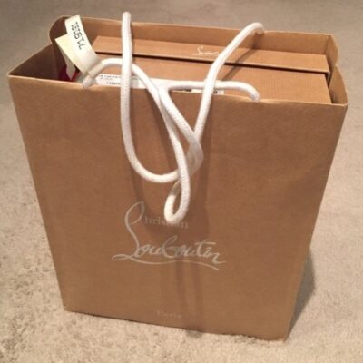 Túi giấy kraft nâu đựng hàng thân thiện với môi trường Mẫu 9 túi giấy đựng giày