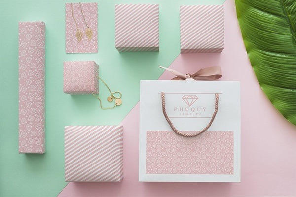 Túi giấy đựng trang sức Kích thước thông dụng của túi giấy đựng trang sức