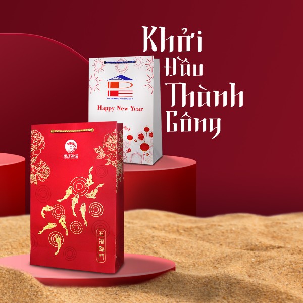 Các kích thước túi giấy chuẩn phổ biến hiện nay Mẫu túi quà tết cho doanh nghiệp
