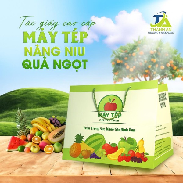 Các kích thước túi giấy chuẩn phổ biến hiện nay Mẫu túi giấy đựng trái cây cao cấp