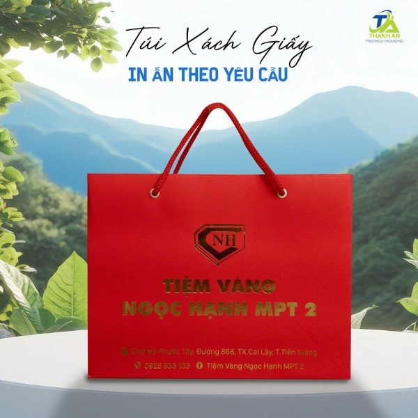 Các kích thước túi giấy chuẩn phổ biến hiện nay Kích thước túi ngang cho các tiệm vàng