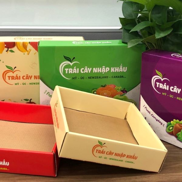 10+ mẫu hộp giấy đựng trái cây ấn tượng, độc đáo Mẫu 3 hộp giấy đựng trái cây