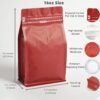 túi zipper đựng cafe loại nhựa 250gr ghép màng nhôm bên trong