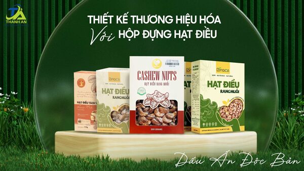 Hộp giấy đựng hạt điều In hộp đựng hạt điều giá rẻ, mẫu đẹp ấn tượng