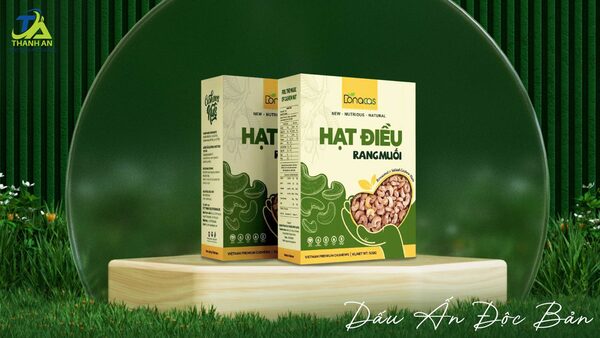 Hộp giấy đựng hạt điều Mẫu hộp giấy cho sản phẩm hạt điều rang muối