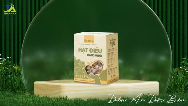 Hộp giấy đựng hạt điều Mẫu hộp nắp gài - Thiết kế tiện lợi, dễ sử dụng