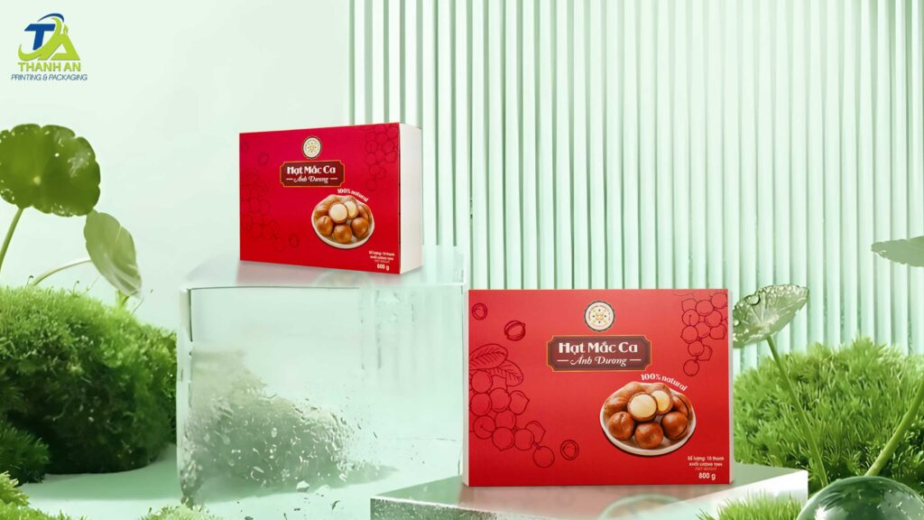 Hộp giấy đựng hạt macca cao cấp, hộp giấy đựng mỹ phẩm