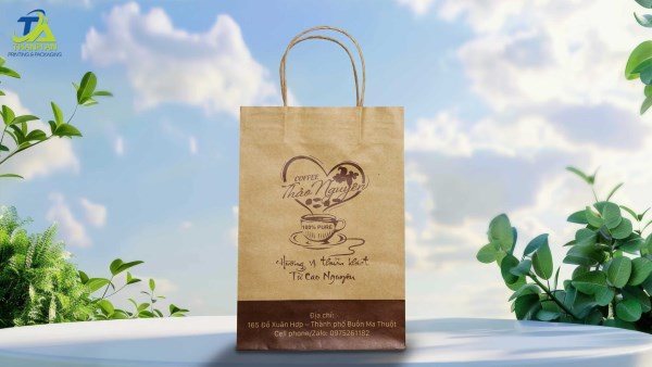 Túi giấy đựng cà phê giá sỉ, miễn phí thiết kế Mẫu túi zip đựng cà phê