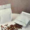 Túi zipper đựng cà phê 250gr màu trắng