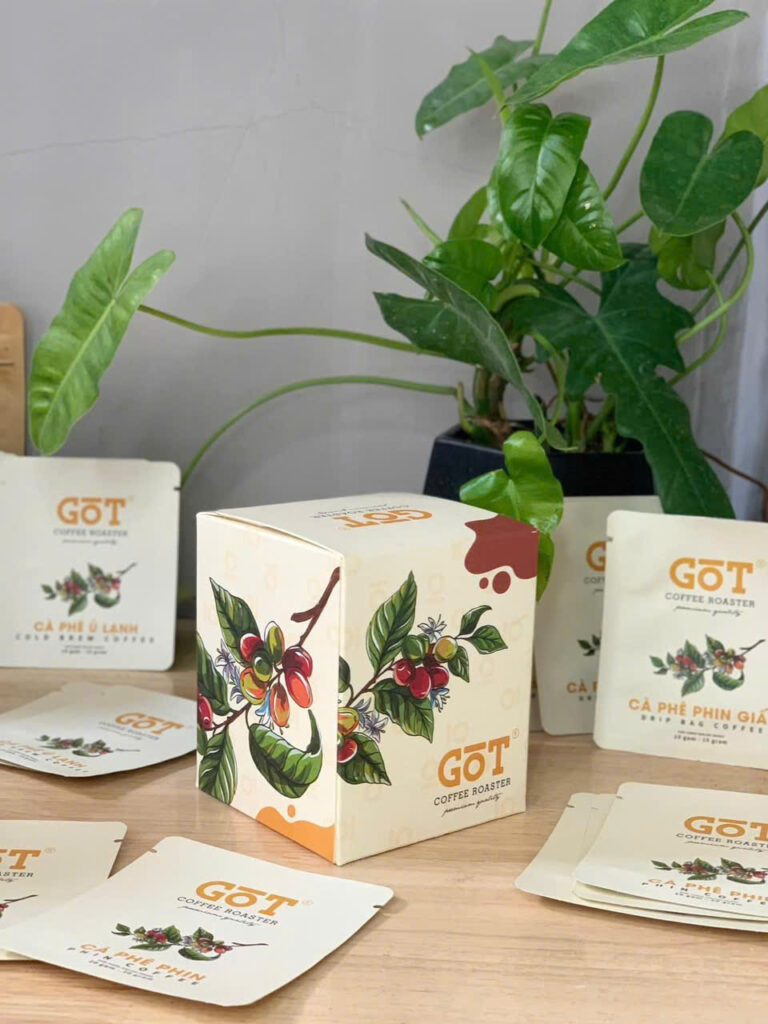 hộp giấy đựng cafe pha phin túi lọc