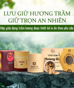 Hộp giấy đựng trầm hương được thiết kế và in ấn theo yêu cầu