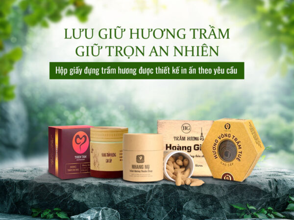 Hộp giấy đựng trầm hương được thiết kế và in ấn theo yêu cầu