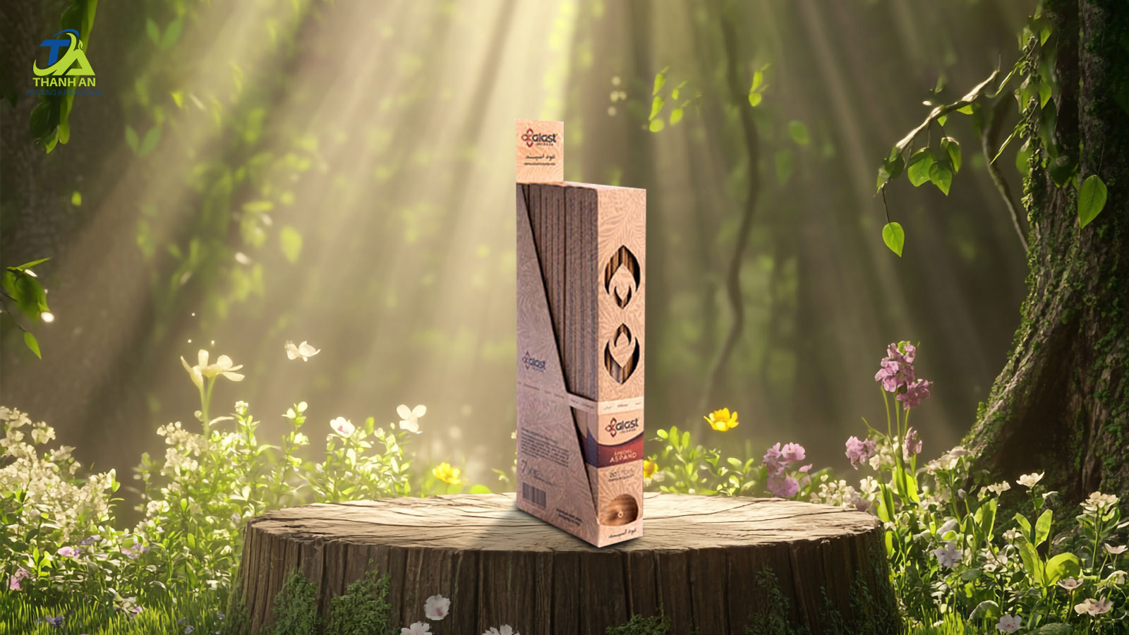 Hộp giấy đựng nhang trầm In Thanh An nhận in ấn hộp giấy đựng nhang trầm theo yêu cầu