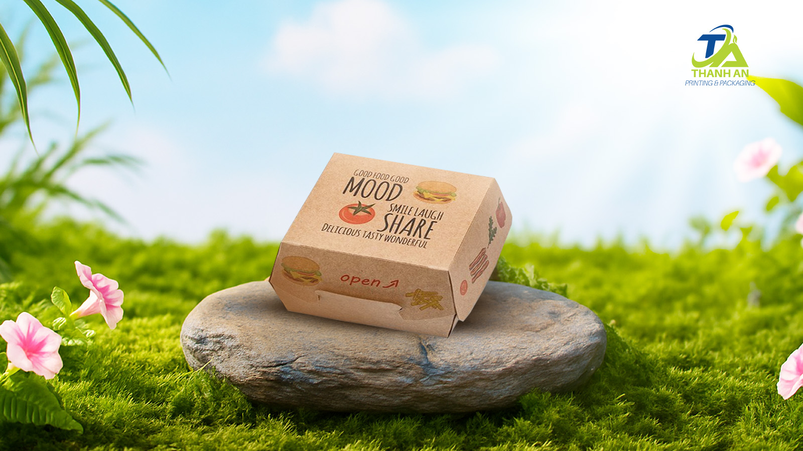Hộp giấy đựng thức ăn nhanh Hộp đựng thức ăn nhanh được thiết kế - in ấn theo yêu cầu