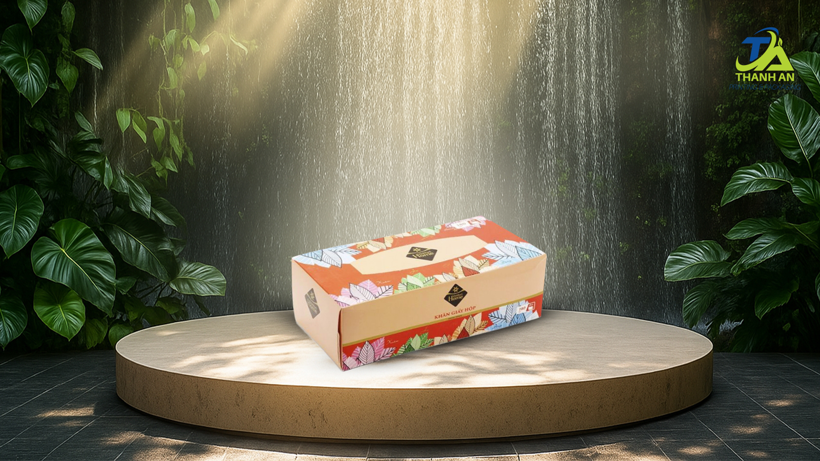 Hộp đựng khăn giấy Hộp đựng khăn giấy được thiết kế và in ấn theo yêu cầu