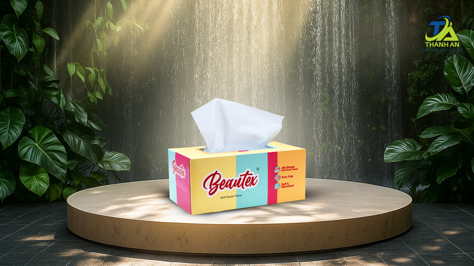 Hộp đựng khăn giấy Hộp đựng khăn giấy được thiết kế riêng theo phong cách thương hiệu