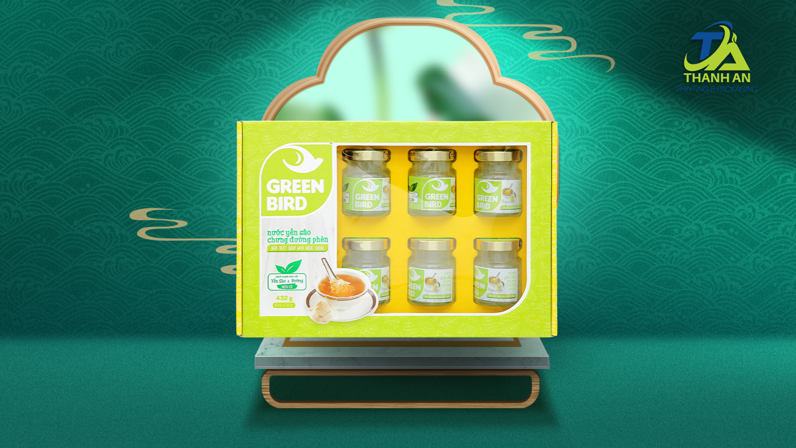 Hộp giấy đựng yến chưng 6 hũ Hộp đựng yến chưng 6 hũ - Từng chi tiết đều đáp ứng tiêu chuẩn an toàn