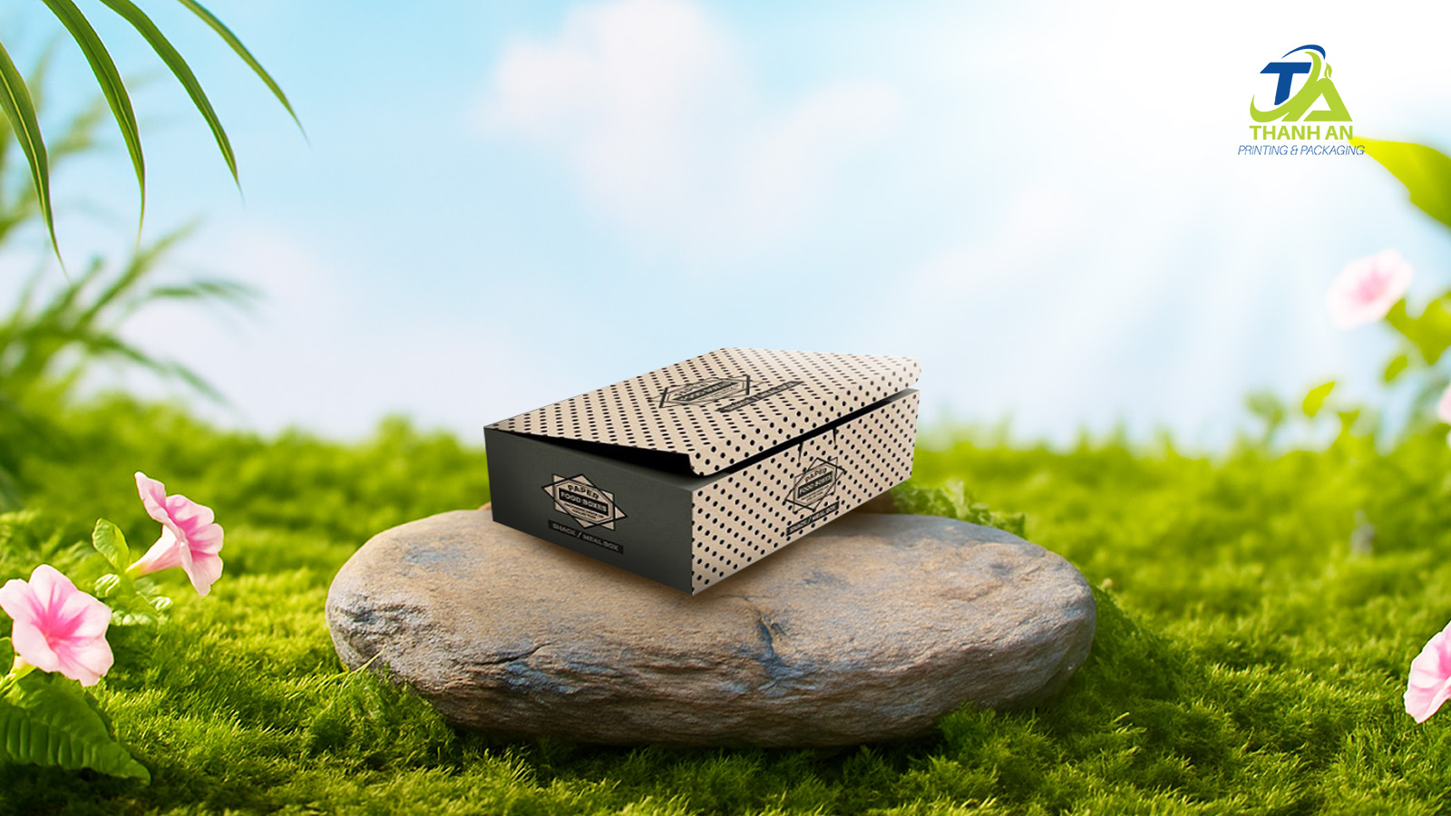 Hộp giấy đựng thức ăn nhanh In Thanh An chuyên thiết kế, in ấn, gia công hộp đựng thức ăn nhanh