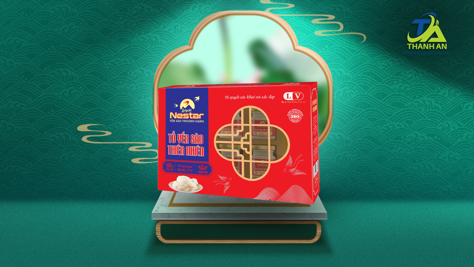 Hộp giấy đựng yến chưng 6 hũ Hộp đựng yến chưng 6 hũ - Tăng giá trị thương hiệu