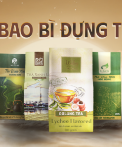 Mẫu bao bì đựng trà giấy Kraft đẹp