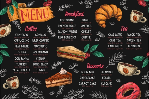 Menu cà phê không chỉ đảm bảo tính đa dạng, mà còn phải giữ được nét đặc trưng riêng