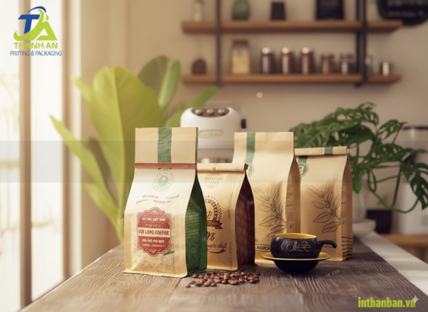 Mẫu bao bì cà phê sang trọng, thiết kế hiện đại giúp nâng tầm giá trị sản phẩm