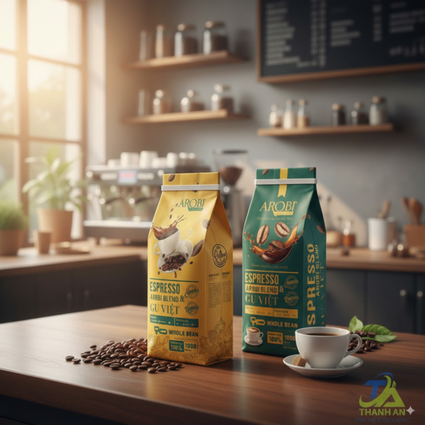 Mẫu bao bì cà phê thiết kế nổi bật, mang phong cách hiện đại