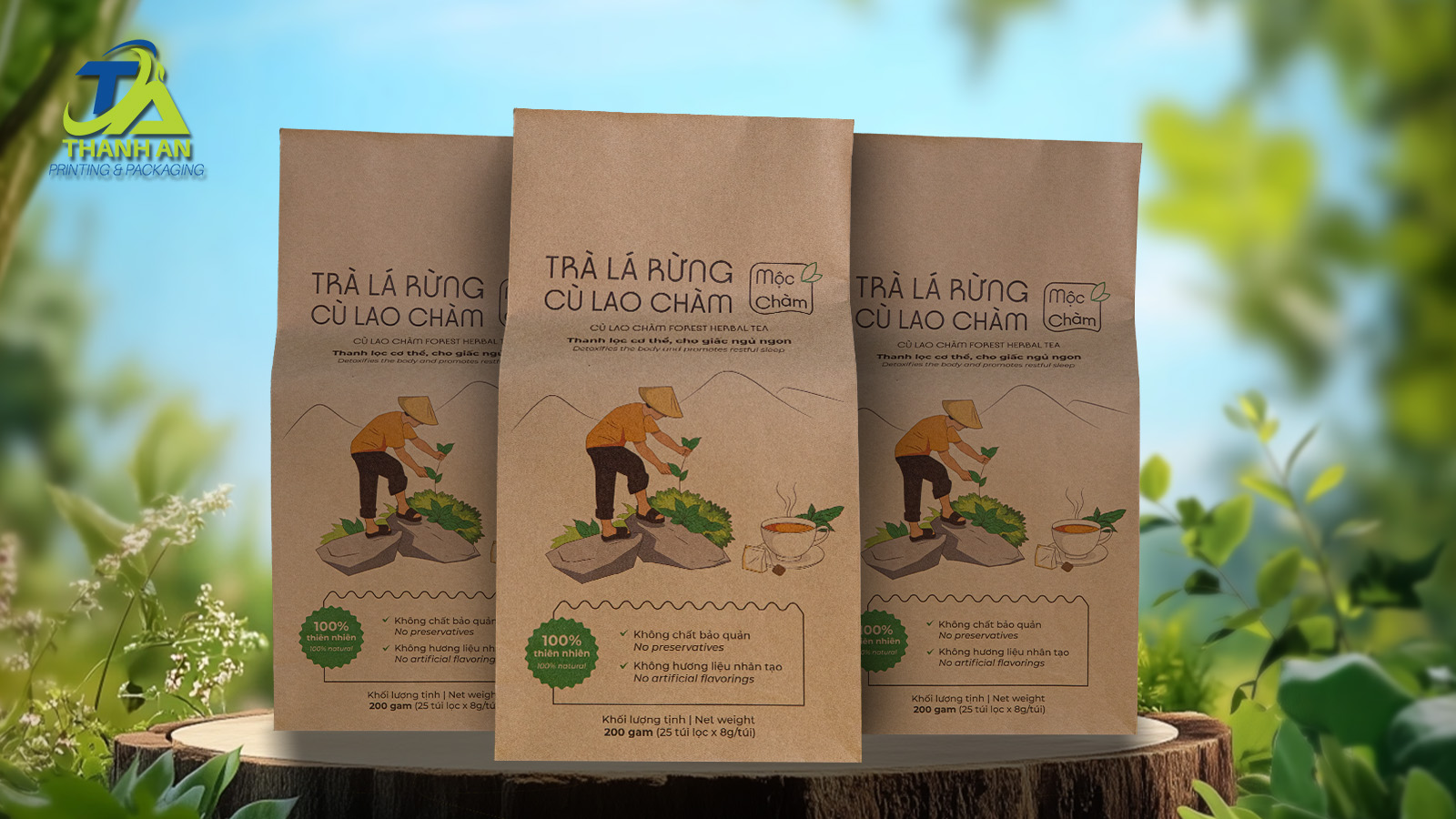 Bao bì đựng trà thảo mộc – Giải pháp đóng gói đẹp và chuyên nghiệp từ In Thanh An Bao bì trà thảo mộc luôn được các thương hiệu ưu tiên về chất liệu và hình dáng