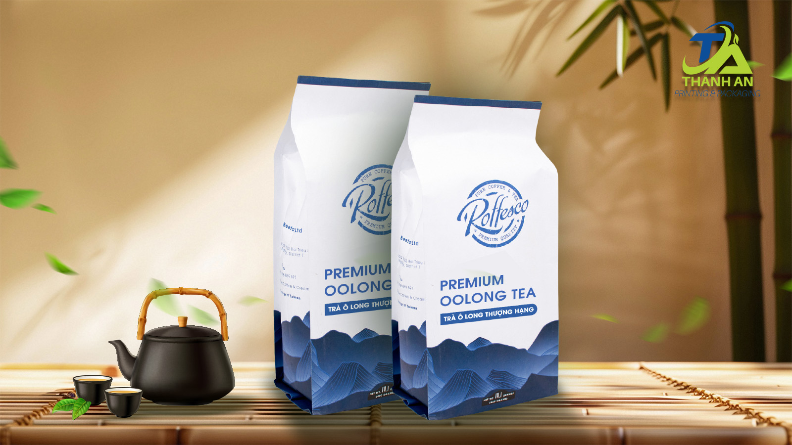 Giải pháp đóng gói cho trà lá, trà túi lọc và các dòng trà cao cấp In Thanh An đáp ứng các bao bì đựng trà ô lông hiện nay