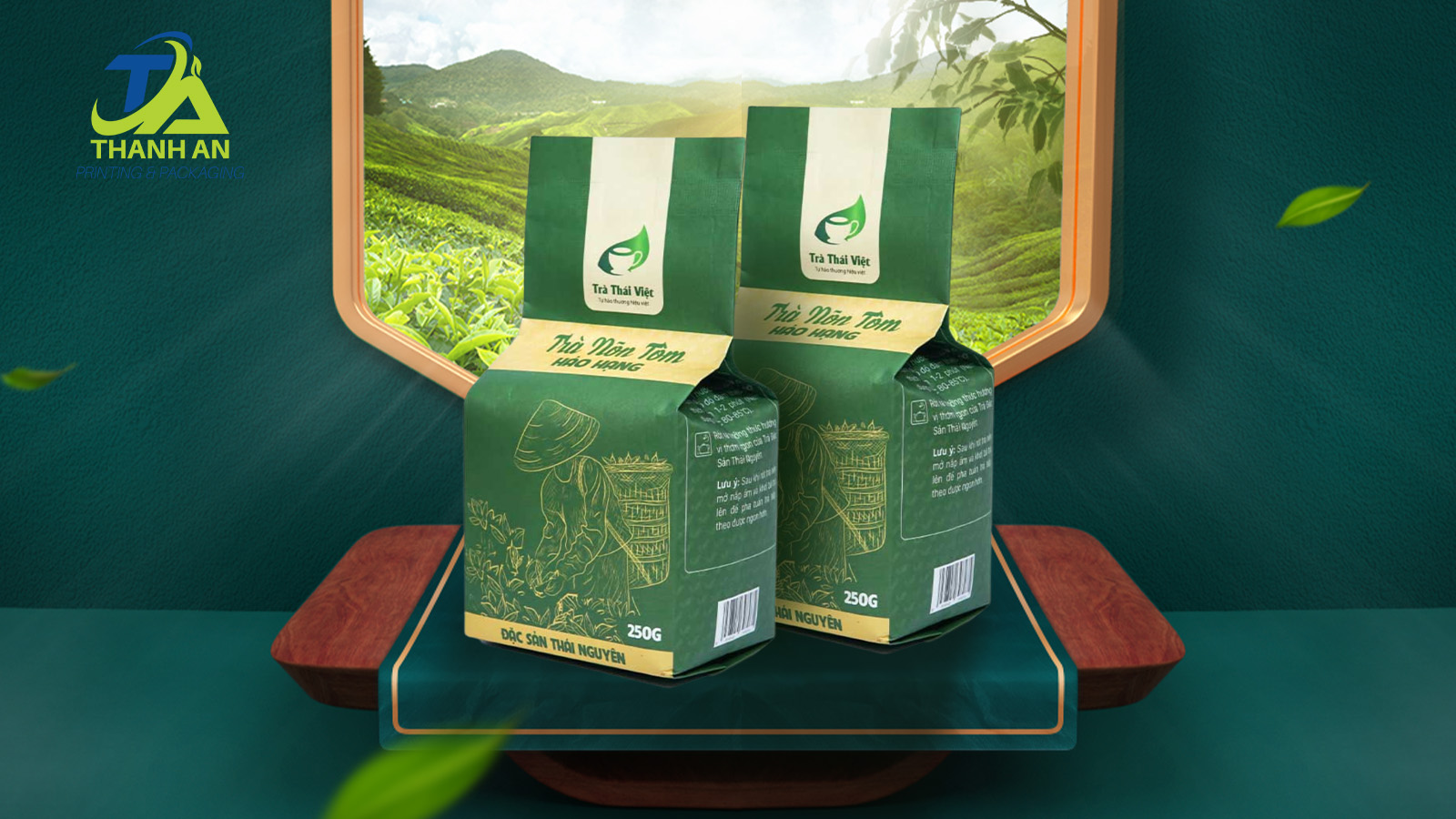 Bao bì đựng trà nõn tôm ghép màng nhôm In Thanh An đáp ứng yêu cầu từ đa dạng ngành hàng