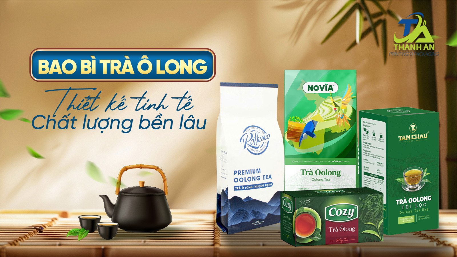 Giải pháp đóng gói cho trà lá, trà túi lọc và các dòng trà cao cấp