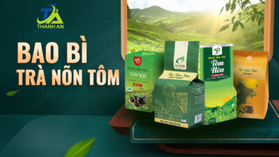 Bao bì đựng trà nõn tôm ghép màng nhôm