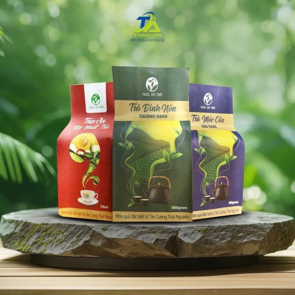 Mẫu bao bì trà làm bằng giấy