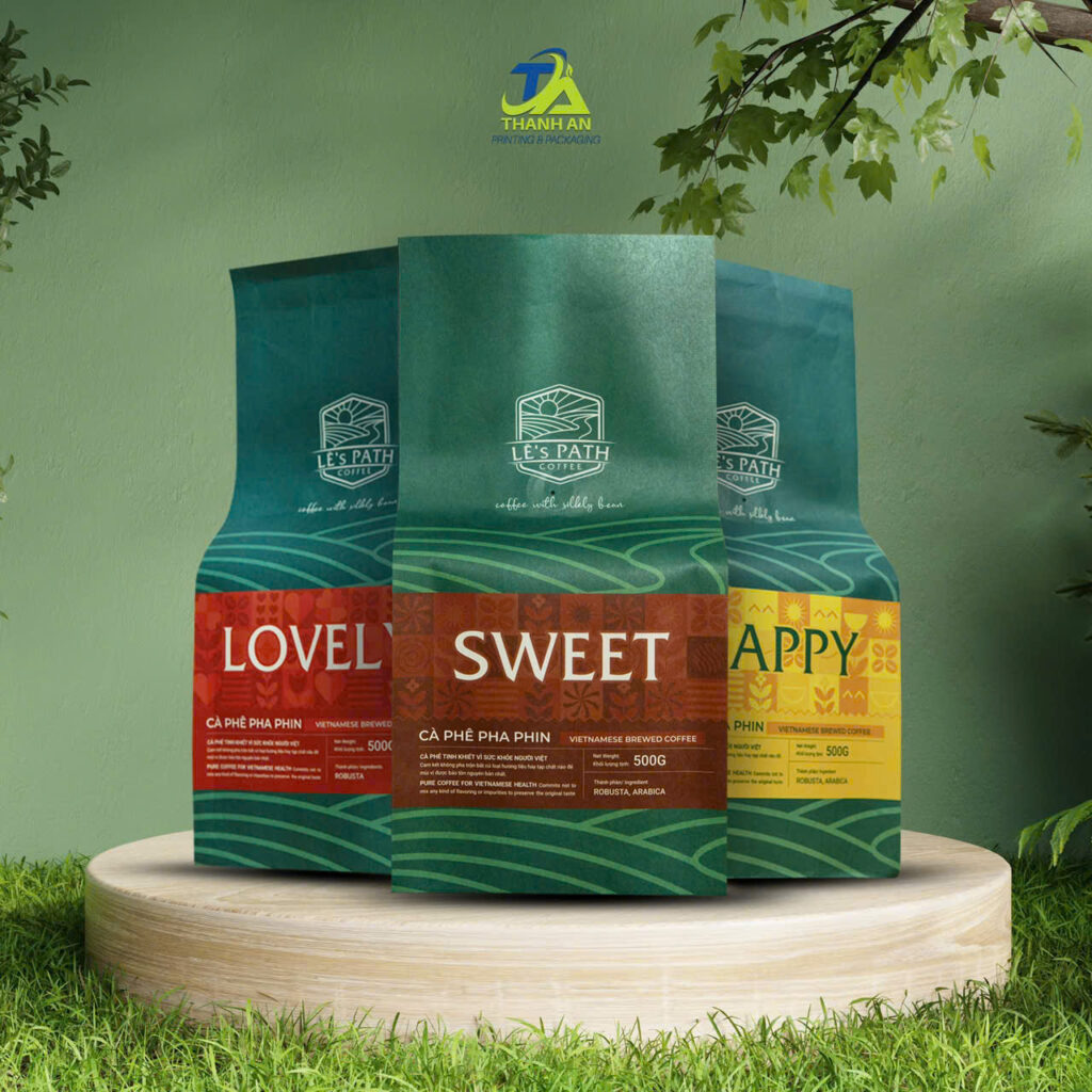 Kích thước bao bì cafe phổ biến cập nhật mới nhất Kích thước bao bì cafe đóng vai trò quan trọng trong việc bảo quản hương vị