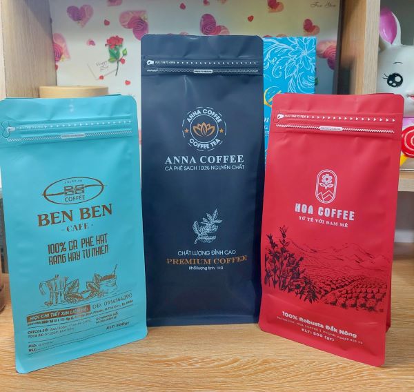 Kích thước bao bì cafe phổ biến cập nhật mới nhất Túi Zipper mẫu in thương hiệu