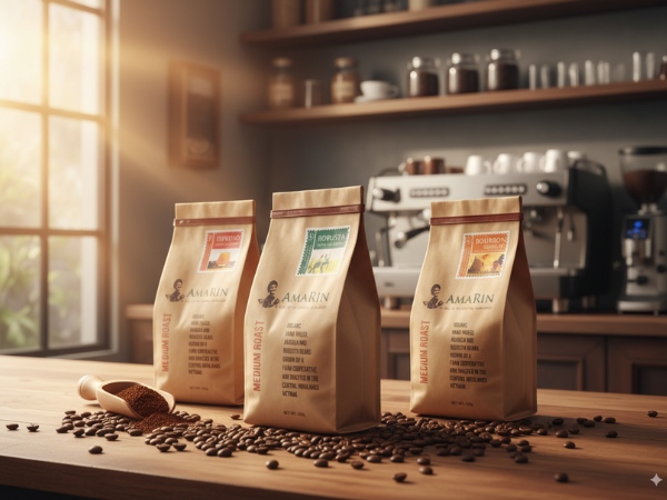 Xưởng sản xuất bao bì cafe chất lượng - In Thanh An Mẫu bao bì cafe làm từ giấy Kraft