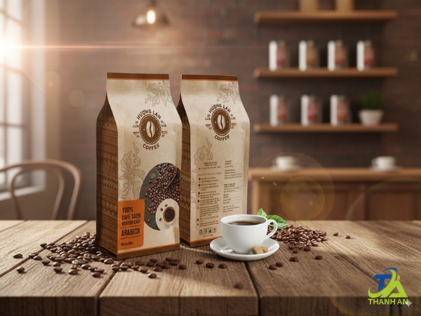 Xưởng sản xuất bao bì cafe chất lượng - In Thanh An Mẫu bao bì giấy đẹp mắt