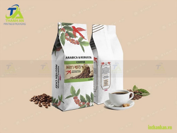Xưởng sản xuất bao bì cafe chất lượng - In Thanh An Mẫu bao bì đựng cà phê bột