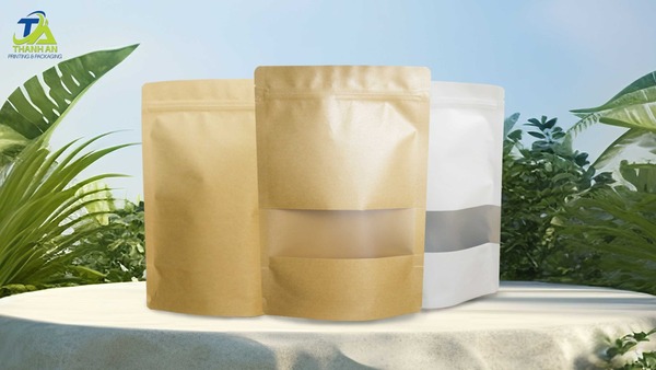 Túi Zip giấy Kraft phù hợp với phong cách đơn giản, mộc mạc