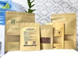 Các mẫu túi giấy kraft có cửa sổ đựng cà phê giá tốt tại In Thanh An